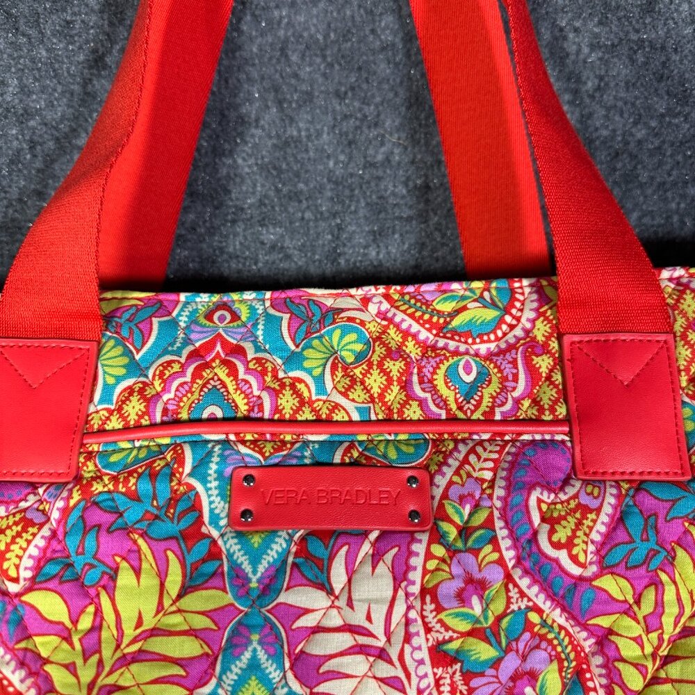 Vera Bradley Triple Compartment Travel Bag Paisley in Paradise Print - Picture 2 of 8